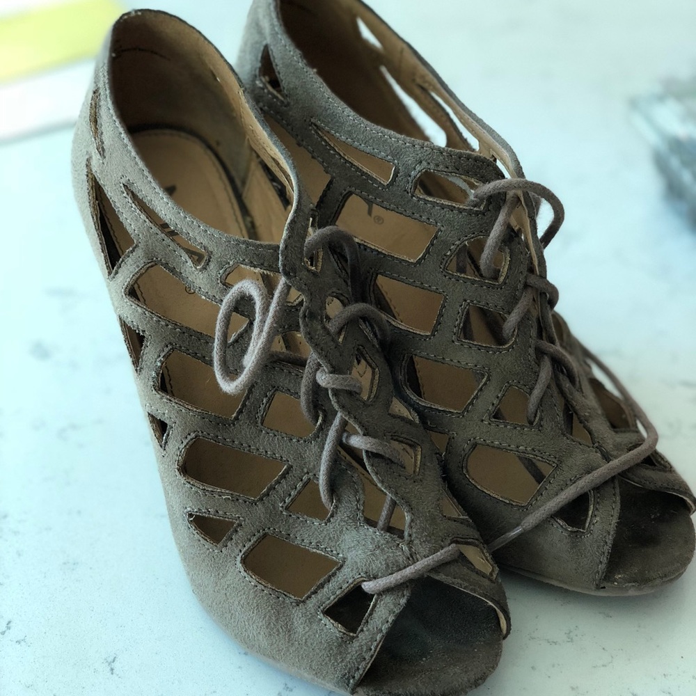 M.I.A. Quincy Cut Out Lace Up Booties